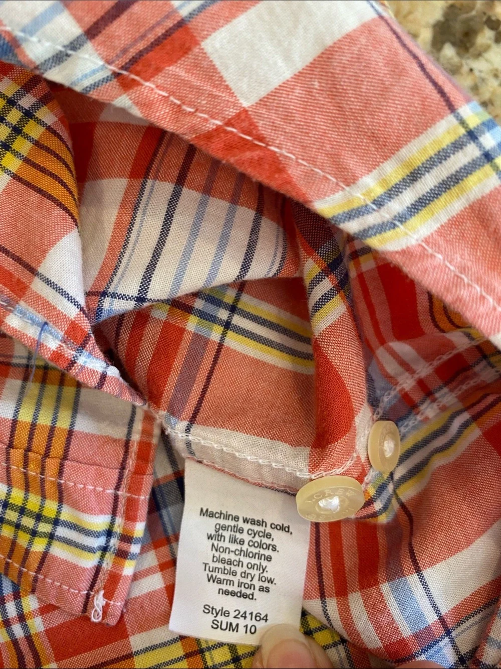 J. CREW Cotton Plaid Shirt